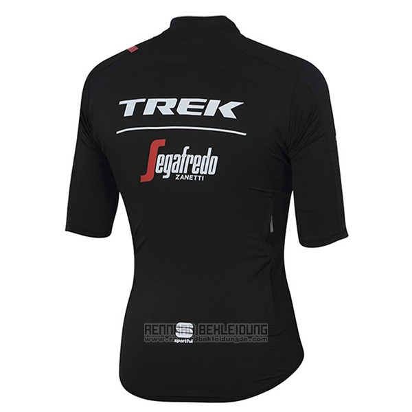 2017 Fahrradbekleidung Trek Segafredo Shwarz Trikot Kurzarm und Tragerhose